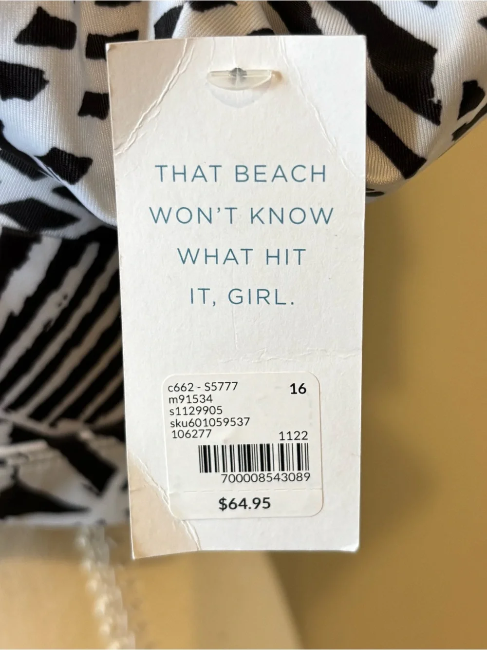 Cacique Swim NWT No Wire Lightly Lined Puff-Sleeve Swim Bikini Top Size 16